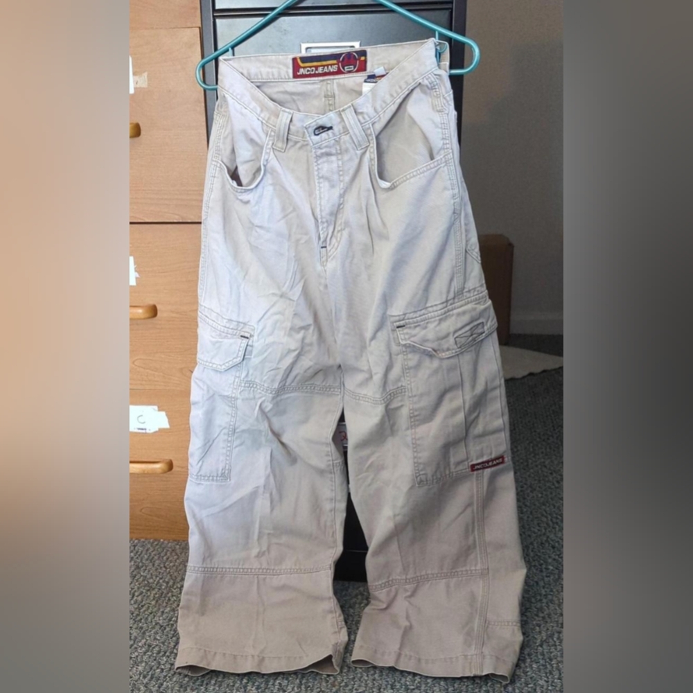 SOLD JNCOS blue crowns 28 waist 30 L from the 90s cream color RARE large pockets - Picture 2 of 8